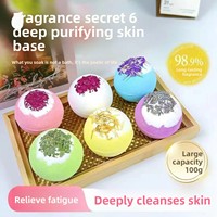Boule de bain pétale de rose de lait corps entier huile essentielle bain fizzies véritable granules de sel de mer véritable bulle pour bombe boule de sel de bain