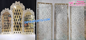 Fondo de Metal para eventos de boda, Panel de telón de fondo para escenario de boda, flores de Metal, bajo precio, marcos de Metal de hierro para escenario de recepción - Product Image 6