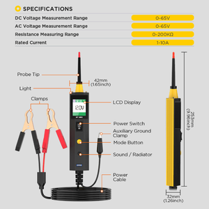 AUTOOL BT250 Car Circuit <strong>Tester</strong> Power <strong>Probe</strong> Automotive Scanner <strong>Electrical</strong> Auto LED Display Voltage Digital Diagnostic Tools - Product Image 4