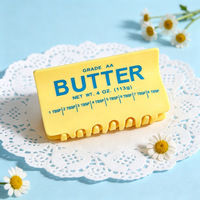 Pince à cheveux en acrylique en forme de bloc de beurre, design alimentaire créatif, nouveauté, pour cheveux épais – Meilleure vente