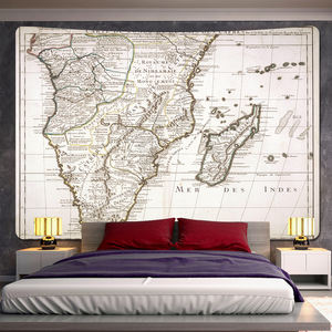 Personalizado mapa <span class=keywords><strong>Medieval</strong></span> nostálgico decoración del hogar tapiz hippie bohemio colgante de pared dormitorio decoración de la pared tela de fondo - Product Image 5
