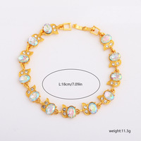 Modisches Flügelförmiges Ovales Kristall-Legierungs-Armband, Gold- & Silber-Plattiertes Mehrfarbiges Strass-Armband für Damen