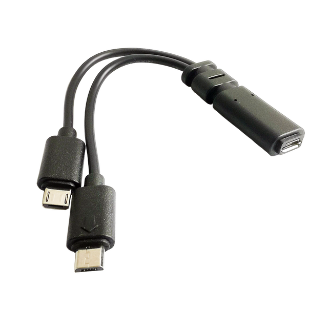 Oem Android V8 Female 2 in 1 Splitter Micro Usb Female to Male Charger Cable Short Micro Usb Cables