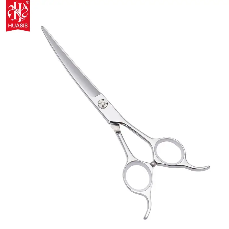 AF-65Q Professional 6.5inch Dog Grooming Scissors Curve Blade Shear Right/Left-Handed Pet Grooming Stainless Steel SUS 440C