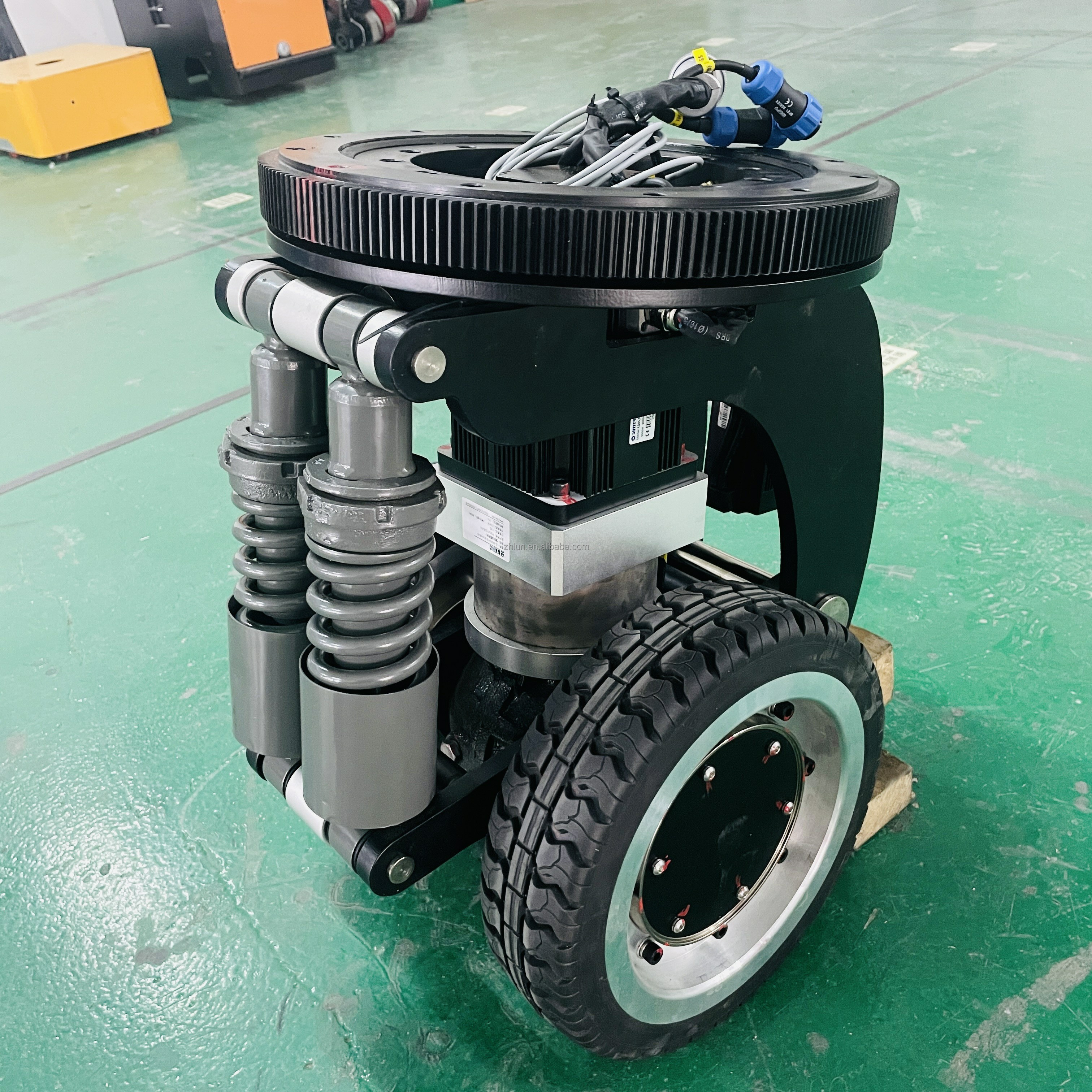 Integral Damping Impco 10Inches AGV Drive Wheel Sinolift Noblelift Rubber Wagon Wheels