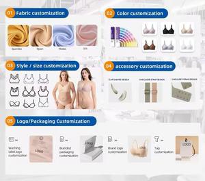 Adjustable Reversible Lightweight Breathable Plus Size Sports <b>Bra</b> Medium Support Seamless <b>Wireless</b> <b>Push</b>-<b>up</b> Design Four-Way - Product Image 3