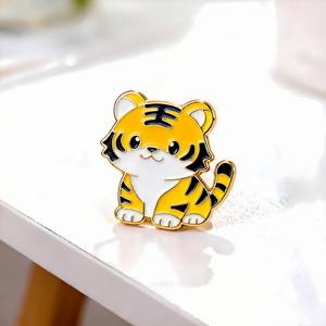 Sevimli Kişiselleştirilmiş Hayvanlar Rozeti Yaka İğnesi Yumuşak Mineli Altın Kaplama Çinko Alaşımlı Metal El Sanatları Takıları Emaye İğneler - Product Image 2