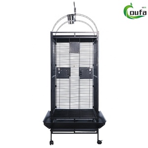 Cage à oiseaux en métal robuste, revêtement poudré, résistante aux UV, <span class=keywords><strong>anti</strong></span>-chute, base large, ventilation complète, pour patio, jardin, <span class=keywords><strong>maison</strong></span> - Product Image 4