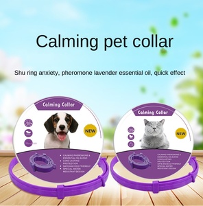 Phelomon kerah kucing Aluminium ukuran dapat diatur lampu menenangkan kerah menenangkan hewan peliharaan dirancang mengurangi kecemasan pola Solid anjing - Product Image 2
