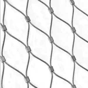 异国动物公园用菱形网状柔性绳网快速交货