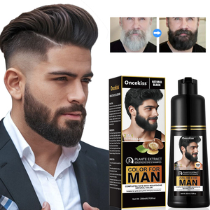 Tinta Naturale per <span class=keywords><strong>Capelli</strong></span> e Barba da <span class=keywords><strong>Uomo</strong></span> 200ml, Facile da Applicare, Colorazione Elegante per Baffi e Barba, Tinta Semi-permanente - Product Image 1