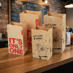 Sac à sandwich personnalisé écologique, papier alimentaire de haute qualité, emballage pour restaurant - Product Image 2