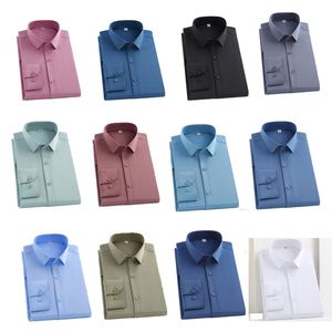 Atacado De Fibra De Bambu De Alta Qualidade Camisas Brancas para Homens Plus Size Camisa Formal Do Negócio Do Escritório - Product Image 5