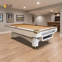 Table de billard américaine en ardoise de 8/9 pieds avec retour de billes et rebords en caoutchouc MDF pour la maison, le bar ou le club – Vente directe