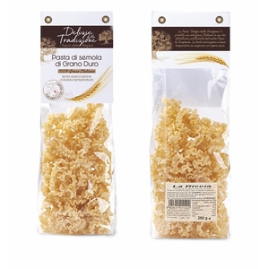 Pâtes Traditionnelles La Riccia en Blé Dur Séché, Forme Spéciale, Non Raffinées, Sachet de 250g, Lot de 10 Pièces, PASTIFICIO ARTIG. DEL - Product Image 1