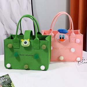 Promotion : Sacs fourre-tout spacieux et durables en feutre non tissé, écologiques, avec logo personnalisé, pour la publicité, sacs de maman pour 100 jours - Product Image 3