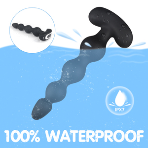 Control remoto personalizado Butt Plug Silicon Training Large Big Rubber Pearl Vibrating Enorme hecho en casa Extra Long Anal Beads Vibrador para hombres - Product Image 2
