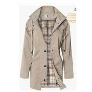 Chaqueta de lluvia impermeable ligera negra elegante para <span class=keywords><strong>mujer</strong></span>, gabardina con capucha de Diseño a rayas para escalar, portátil con viento - Product Image 2