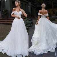 Nouvelles robes de mariée de luxe Sexy dentelle une épaule mince petite queue une ligne robes de mariée robe de mariée