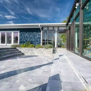 <span class=keywords><strong>Travertin</strong></span> naturel gris marbre extérieur pavés moderne sablé motif français coupé à la taille <span class=keywords><strong>pas</strong></span> <span class=keywords><strong>cher</strong></span> prix noir marbre pierre carrelage - Product Image 1