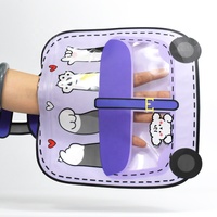 Sacs pochette en mylar réutilisables de forme irrégulière découpés à l'emporte-pièce avec fenêtre et fermeture éclair