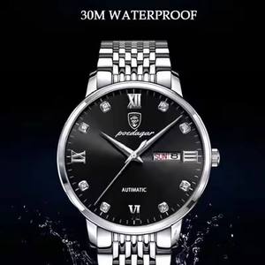 Reloj de Cuarzo Clásico de Lujo para Hombre POEDAGAR 856, Reloj de Pulsera Original de Acero Inoxidable, Reloj de Cuarzo para Hombre, Resistente al Agua - Product Image 4