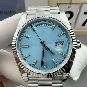 Reloj de Hombre de Lujo con Esfera Azul, 40 mm, Estilo Clásico, Ancho de Correa de 22 mm, Movimiento Mecánico 3255, Visualización de Fecha y Día de la Semana, Movimiento ETA - Product Image 1