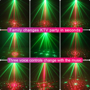 Đèn Nhấp Nháy Kích Hoạt Bằng Giọng Nói RGB Mini 3 Trong 1 Đèn Sân Khấu Laser Vũ Trường Đèn <span class=keywords><strong>LED</strong></span> Chiếu Sáng Di Chuyển Sàn Nhảy DJ Tiệc Tùng Cho Quán Bar Câu Lạc Bộ Tiệc Tùng - Product Image 4