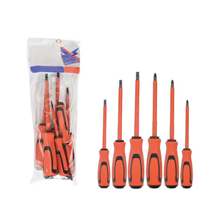 6P Insulated Electrician <b>Screwdriver</b> <b>Set</b> Cross <b>Phillips</b> Precision Industrial Grade PVC Handle Anti-Slip Texture - Product Image 1
