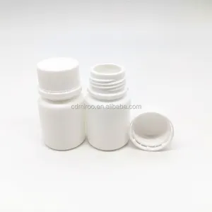 20cc HDPE медицинские флаконы для таблеток, пластиковая бутылка, капсулы, крышка с закручивающейся крышкой