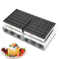 Machine à gaufres et crêpes électrique professionnelle avec fonction muffins, 50 cavités mini en acier inoxydable, nouvelle machine de haute qualité