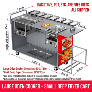 Plaque de cuisson |   Alimenté au propane/<span class=keywords><strong>butane</strong></span> |   Portatif à 4 roues |   36x24x36 pouces |   Chariot à hot-dogs en acier inoxydable pour l'extérieur, 20 pouces - Product Image 1