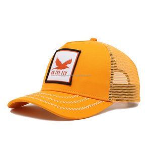 Casquette Trucker 5 Panneaux en Coton Côtelé 100% Brillant, Personnalisée, Haute Qualité, avec Logo Brodé en Relief, pour Performance Extérieure et Cyclisme - Product Image 2