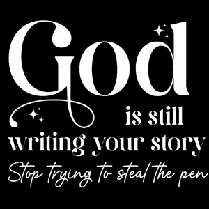 La bibbia a trasferimento termico DTF Wondove Christian da 11 pollici che stampa il ferro da stiro su dio sta ancora scrivendo il Design degli adesivi della tua storia - Product Image 5