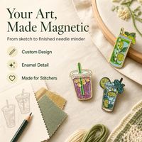 Porte-aiguilles personnalisé avec aimant puissant pour la broderie, le point de croix, la couture, les cadeaux artisanaux, alternative au coussin à épingles