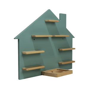 All'ingrosso FSC personalizzato bianco MDF a parete magnetica galleggiante verde a forma di <span class=keywords><strong>casa</strong></span> in legno figure Tonie Musicbox mensola regale - Product Image 4