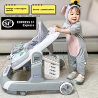Marche-bébé multifonctionnel Premium HOPKIDS MLT-611 avec musique, poussoir pour garçons et filles, 3-en-1, anti-basculement, anti-jambes en O, charge maximale 20 kg