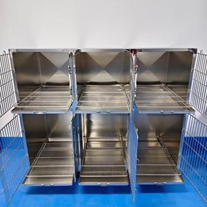 YUHAOLONG Cage modulaire professionnelle pour animaux <span class=keywords><strong>de</strong></span> compagnie en acier inoxydable 304 massif, 6 compartiments, pour cliniques vétérinaires et salons <span class=keywords><strong>de</strong></span> toilettage - Product Image 3