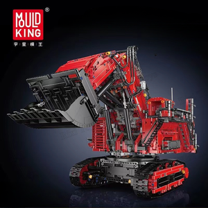 Mould <span class=keywords><strong>King</strong></span> Nouveau 17070 17071 Excavatrice lourde jaune et rouge, modèle de montage DIY, jouets pour garçons, cadeau pour enfants, ensembles de blocs de construction - Product Image 2