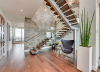VIKO Moderne Led En Bois Escaliers Mono Stringer Escalier