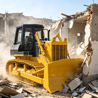 Grands bulldozers à chenilles robustes, poids opérationnel 37 tonnes, moteur haute puissance, engins de terrassement
