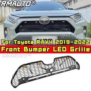 Parrilla Delantera para Toyota RAV4 2019-2022, Parrilla de Carreras para Parachoques Delantero, Kit de Carrocería, Parrilla Delantera de Plástico ABS, Pieza Exterior - Product Image 4