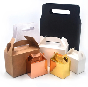 Tatlı çöl hamur işleri doğum günü ambalaj fincan Kraft altıgen altın hediye götürmek kolay kağıt kek kutusu doğum günü - Product Image 2