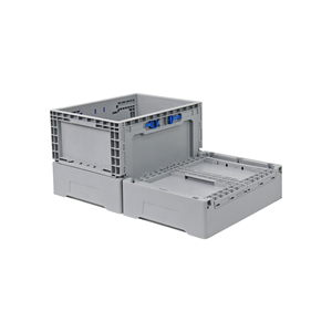 EU規格準拠のプラスチック製折りたたみ式コンテナ、物流保管および倉庫整理用の折りたたみ式積み重ね可能クレート - Product Image 2