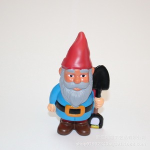 Pu Garden Gnome Fidget Toy With Shovel High <b>Rebound</b> Stress Relief For Kids Age 5 To 7 Years Unisex Gift Decor - Product Image 3
