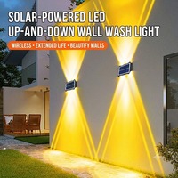 Spots LED solaires rectangulaires en plastique étanches pour l'éclairage extérieur des cours, jardins et clôtures
