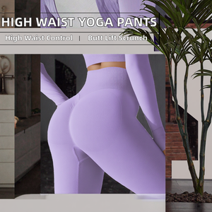 Women's High Elastic Waist Yoga <b>Leggings</b> Four-Way Stretch Quick Dry Spandex/Nylon Full Length Tummy Control <b>Butt</b> <b>Lifting</b> - Product Image 2