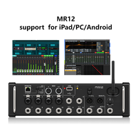 Console de mixage numérique professionnelle MR12 pour studio d'enregistrement, table de mixage numérique DJ, table de mixage audio multi-pistes