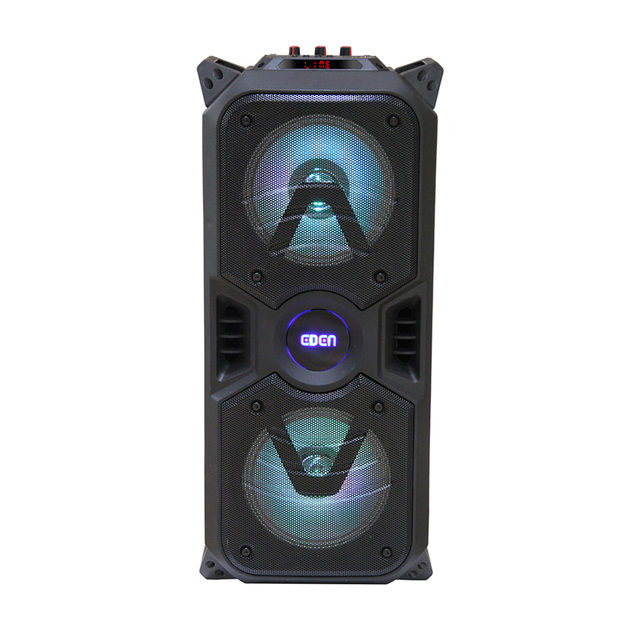 M Dual 6.5 Inch Wireless Bluetooth Karaoke Speaker Portable Audio Player Trolley Speaker with Led Light