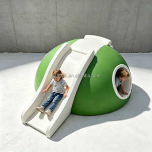 Structure de jeu tout-en-un <span class=keywords><strong>pour</strong></span> enfants, équipement de terrain de jeu intérieur avec toboggan et activités d'exploration, idéal <span class=keywords><strong>pour</strong></span> les cafés ludiques et les centres commerciaux - Product Image 1